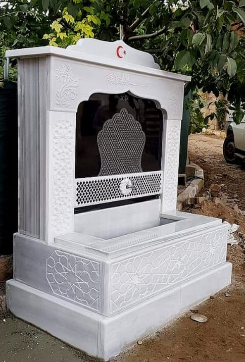 Mezar alanı için çeşme uygulaması örneği İstanbul